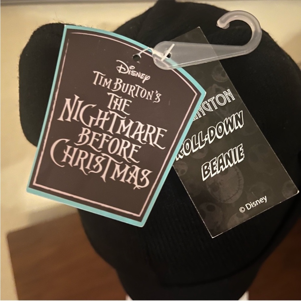 New w/tags Jack skeleton beanie Halloween winter hat Nightmare Before Christmas - Picture 6 of 7